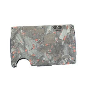 Cc3U Ridge Slim RFID Blocking Wallet Carbon Forge Ember  W/ Money Clip Used